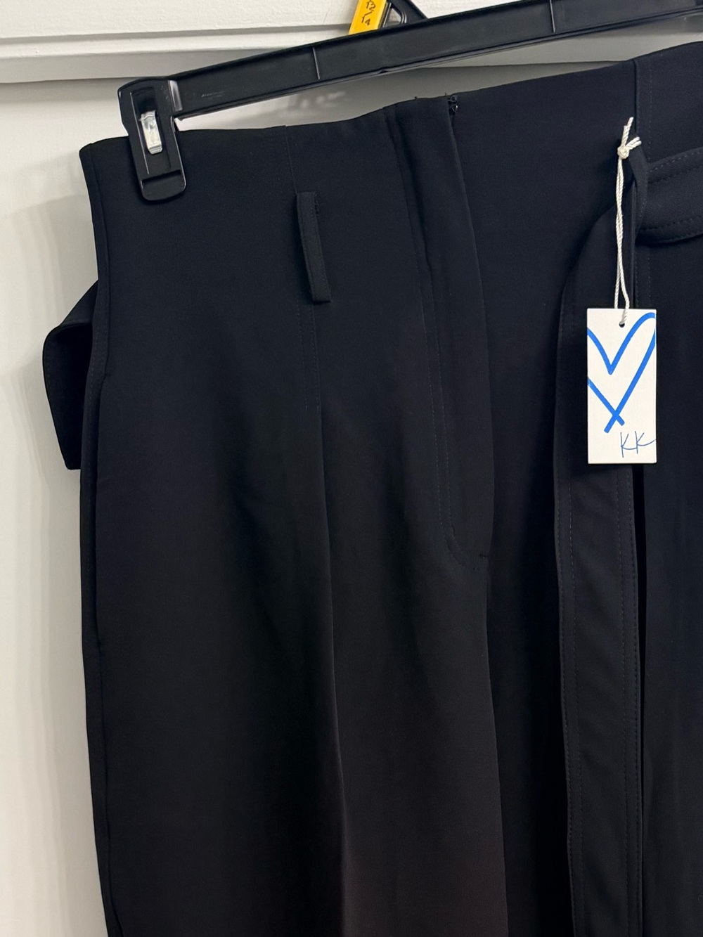 Express Black High-Waist Wide-Leg Trousers